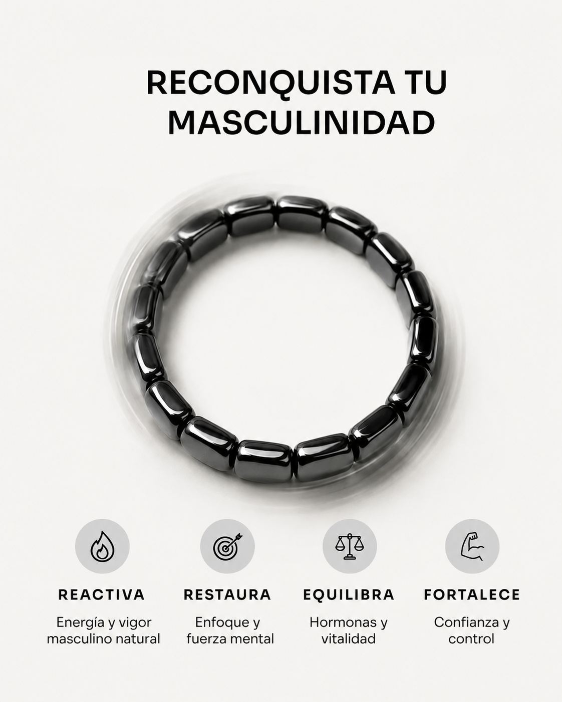 Pulsera de hematita Alphav ( Compra 1 y llévate 2 )